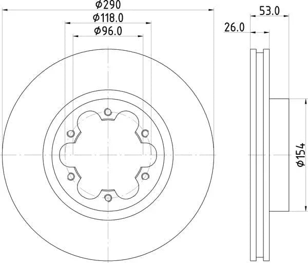 Mintex Brake Discs Front Vented Set Of 2 MDC2369 290mm - image 4