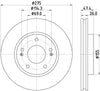 Mintex Brake Discs Front Vented Set Of 2 MDC2372 275mm thumbnail