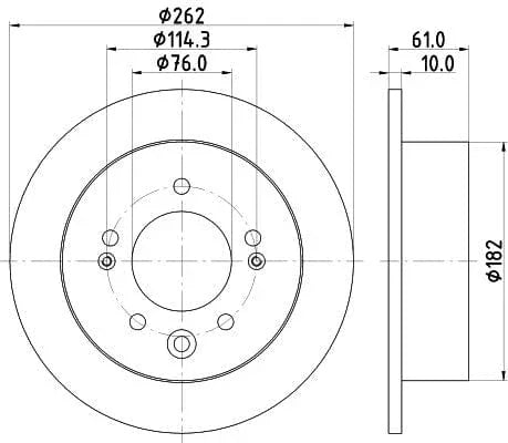 Mintex Brake Discs Rear Solid Set Of 2 MDC2373 262mm - image 3