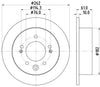 Mintex Brake Discs Rear Solid Set Of 2 MDC2373 262mm thumbnail