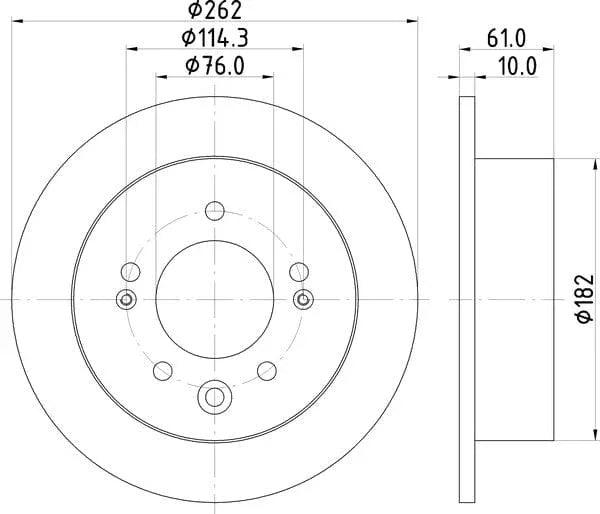 Mintex Brake Discs Rear Solid Set Of 2 MDC2373 262mm - image 4