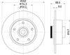 Mintex Brake Discs Rear Solid Set Of 2 MDC2374 260mm thumbnail