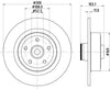Mintex Brake Discs Rear Solid Set Of 2 MDC2375 300mm thumbnail