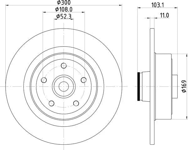 Mintex Brake Discs Rear Solid Set Of 2 MDC2375 300mm - image 4