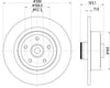 Mintex Brake Discs Rear Solid Set Of 2 MDC2375 300mm thumbnail