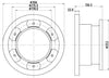 Mintex Brake Discs Rear Solid Set Of 2 MDC2377 306mm thumbnail