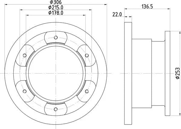 Mintex Brake Discs Rear Solid Set Of 2 MDC2377 306mm - image 4