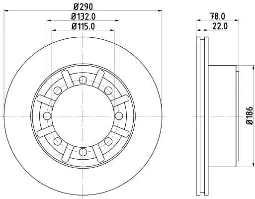 Mintex Brake Discs Rear Vented Set Of 2 MDC2379 290mm - image 3