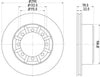 Mintex Brake Discs Rear Vented Set Of 2 MDC2379 290mm thumbnail