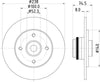 Mintex Brake Discs Rear Solid Set Of 2 MDC2381 238mm thumbnail