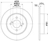 Mintex Brake Discs Rear Solid Set Of 2 MDC2383 259mm thumbnail
