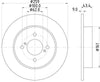 Mintex Brake Discs Rear Solid Set Of 2 MDC2383 259mm thumbnail