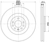 Mintex Brake Discs Front Vented Set Of 2 MDC2385 345mm thumbnail