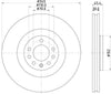 Mintex Brake Discs Front Vented Set Of 2 MDC2385 345mm thumbnail
