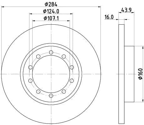 Mintex Brake Discs Rear Solid Set Of 2 MDC2386 284mm - image 3
