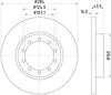 Mintex Brake Discs Rear Solid Set Of 2 MDC2386 284mm thumbnail