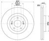 Mintex Brake Discs Front Vented Set Of 2 MDC2390C 321mm thumbnail
