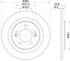 Mintex Brake Discs Rear Solid Set Of 2 MDC2484 284mm thumbnail