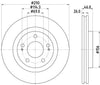 Mintex Brake Discs Front Vented Set Of 2 MDC2494 290mm thumbnail