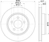 Mintex Brake Discs Front Vented Set Of 2 MDC2501 302mm thumbnail