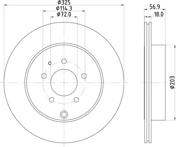 Mintex Brake Discs Rear Vented Set Of 2 MDC2519 325mm - image 4