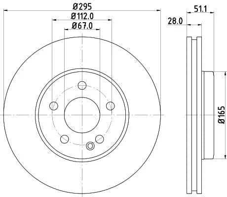 Mintex Brake Discs Front Vented Set Of 2 MDC2520 295mm - image 3