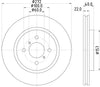 Mintex Brake Discs Front Vented Set Of 2 MDC2526 272mm thumbnail