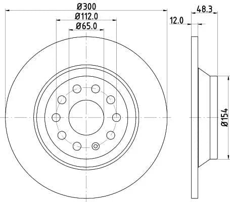 Mintex Brake Discs Rear Solid Set Of 2 MDC2527 300mm - image 3