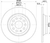 Mintex Brake Discs Rear Solid Set Of 2 MDC2527 300mm thumbnail