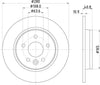 Mintex Brake Discs Rear Solid Set Of 2 MDC2529C 280mm thumbnail