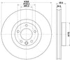 Mintex Brake Discs Front Vented Set Of 2 MDC2531 368mm thumbnail