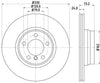 Mintex Brake Discs Front Vented Set Of 2 MDC2534 330mm thumbnail