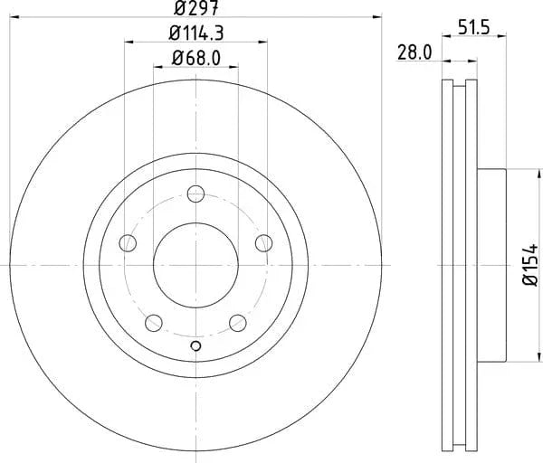 Mintex Brake Discs Front Vented Set Of 2 MDC2536 297mm - image 4