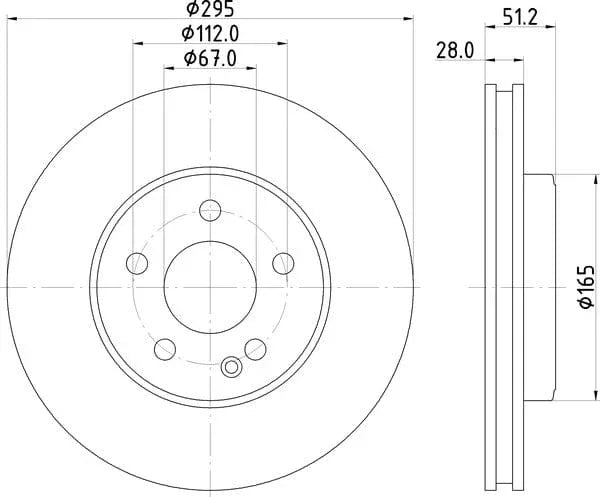 Mintex Brake Discs Front Vented Set Of 2 MDC2537 295mm - image 4