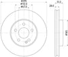 Mintex Brake Discs Front Vented Set Of 2 MDC2537 295mm thumbnail