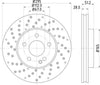 Mintex Brake Discs Front Perforated Vented Set Of 2 MDC2539 295mm thumbnail