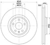 Mintex Brake Discs Front Vented Set Of 2 MDC2546 340mm thumbnail