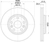 Mintex Brake Discs Front Vented Set Of 2 MDC2547 280mm thumbnail