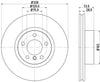 Mintex Brake Discs Front Vented Set Of 2 MDC2549 328mm thumbnail