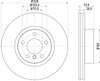 Mintex Brake Discs Front Vented Set Of 2 MDC2549 328mm thumbnail