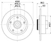 Mintex Brake Discs Rear Solid Set Of 2 MDC2550 260mm thumbnail