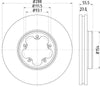 Mintex Brake Discs Front Vented Set Of 2 MDC2551 288mm thumbnail