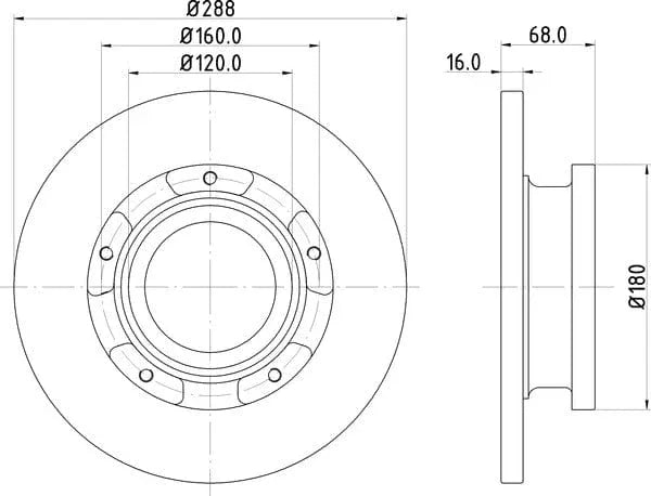 Mintex Brake Discs Rear Solid Set Of 2 MDC2552 288mm - image 4