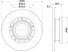 Mintex Brake Discs Rear Solid Set Of 2 MDC2552 288mm thumbnail