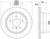 Mintex Brake Discs Rear Vented Set Of 2 MDC2555 300mm thumbnail