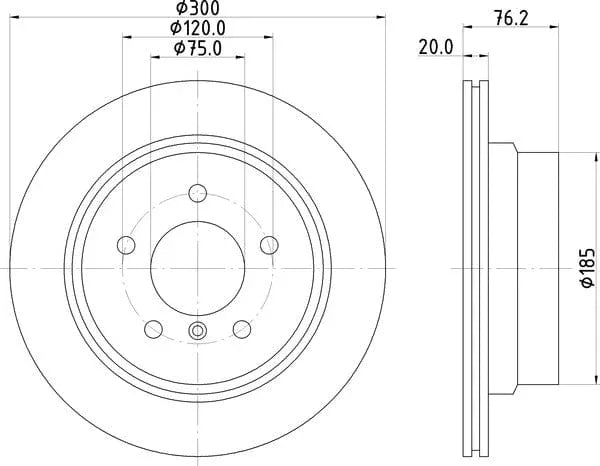 Mintex Brake Discs Rear Vented Set Of 2 MDC2555 300mm - image 4