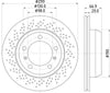 Mintex Brake Discs Rear Perforated Vented Set Of 2 MDC2556 299mm thumbnail