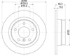 Mintex Brake Discs Rear Solid Set Of 2 MDC2557 290mm thumbnail