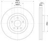 Mintex Brake Discs Front Vented Set Of 2 MDC2561 324mm thumbnail