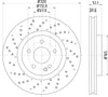 Mintex Brake Discs Front Perforated Vented Set Of 2 MDC2569 320mm thumbnail